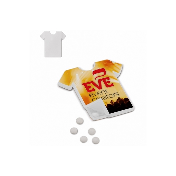Distributeur publicitaire de bonbons en forme de tee-shirt
